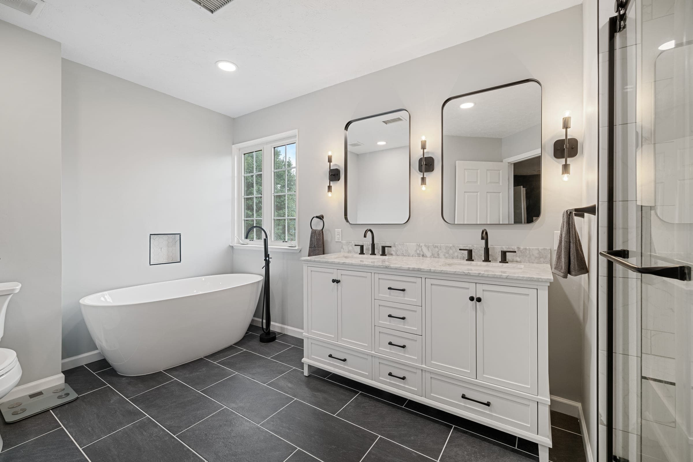Primary bath renovation on Majestic Drive in Peters Township, PA, built by Integrated Contracting & Renovations